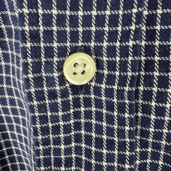 Polo Ralph Lauren Andrew 16 1/2 36/37 Blue White Checkered Dress Shirt Button Up - Picture 4 of 7